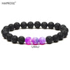 Natural Agate Bracelet Matte Stone 8mm Black Beads Yoga Energy Stone Purple Bracelet Activity Creative Bracelet Gift