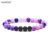 Natural Agate Bracelet Matte Stone 8mm Black Beads Yoga Energy Stone Purple Bracelet Activity Creative Bracelet Gift