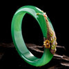 Natural Agate Chalcedony Carved Peacock Painted Exquisite Bracelet Fashion Temperament Jewelry Gems Accessories Gifts Wholesale