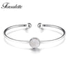 Natural Agate Druzy Elastic Cuff Bangles Round Circle Disc Crystal Drusy Bangle&Bracelet Wonman Jewelry Mother's Gift ZK40