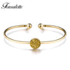 Natural Agate Druzy Elastic Cuff Bangles Round Circle Disc Crystal Drusy Bangle&Bracelet Wonman Jewelry Mother's Gift ZK40