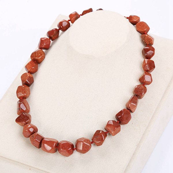 Natural Agate Irregular Original Stone Vintage Women High Quality Jade Necklace Crystal Popular Classic Exquisite Amber Jewelry