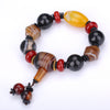 Natural Agate Jewelry Bracelet Chalcedony Crystal Round Gem Stone Agates Onyx Bracelets Bangle Ethnic Rosary Energy Beads Prayer
