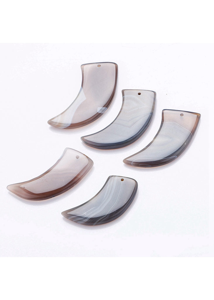 Natural Agate Moon crescent moon Pendant Long Necklace Sweater Chain Multicolor Shape Bead Chain Jewelry Multi Gem Men Women DK