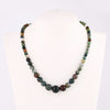 Natural Agate Necklace Bead Jewelry Women Tower Chains Power Stone Black Green Agate Short necklace power jewelry Choker Collar