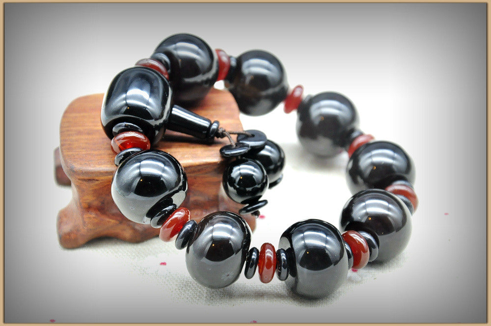 Natural Agate String Necklace Erkek Bileklik Gifts Friend Agate Bracelets Women Rutilated Quartz Pulseira Berloque Men Bracelet