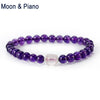 Natural Amethyst Bracelets Ross Quartz Beads 925 Sterling Silver Bracelet Ethnic Fine Jewelry for Woman Evening Party Jewelry
