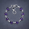 I&zuan Fine Jewelry 925 Sterling Silver Bracelet For Women Natural Purple Amethyst Romantic Party Jewelry Accessories 990k-2