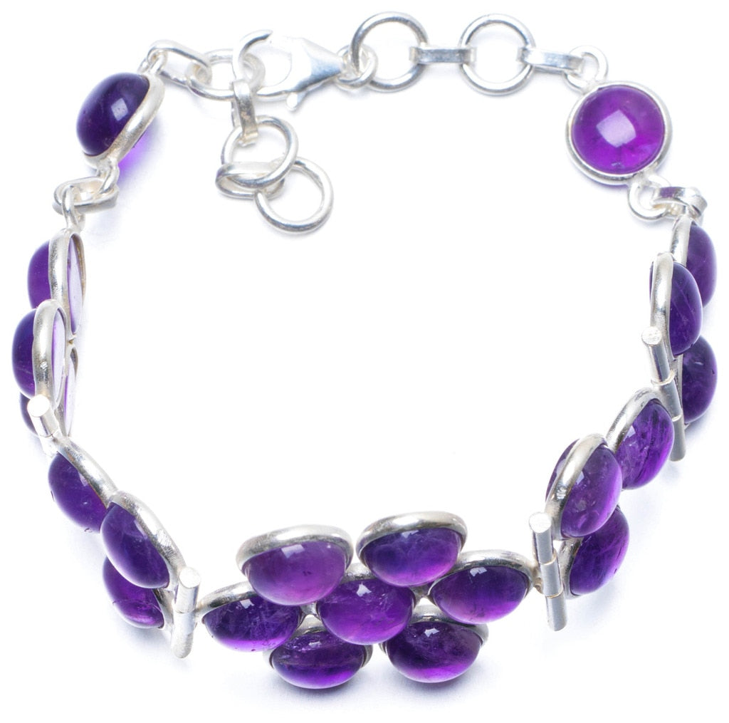 yu xin yuan Fine Jewelry Nature Amethyst Jade Charm Bracelets Lucky Amulet Women Men Bracelets Jewelry Gift