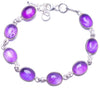 Natural Amethyst Handmade Unique 925 Sterling Silver Bracelet 7-7 1/2 Y1391