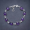 2020 High Quality Natural Amethyst Purple Stone Bracelet Jewelry & sterling silver jewelry bracelets for women Fine Jewelry