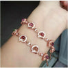 Natural And Real Tourmaline bracelet 925 sterling silver 4*4mm 5pcs