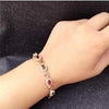 Natural And Real Tourmaline bracelet 925 sterling silver 4*6mm 5pcs
