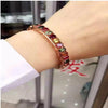 Natural And Real Tourmaline bracelet bracelets 925 sterling silver 4*6mm 13pcs