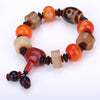 Natural Aquatic Agate Stretch Bracelet Men Jewelry Chalcedony Dzi Power Chakra Healing Crystal Reiki Round Smooth Beads Charms