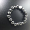 Natural Bead Bracelet Charm Bracelet Men Pave Setting Black Natural Stone Beads Bracelets Bangles pulseira masculina men jewelry