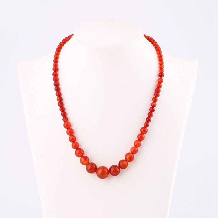 Natural Beads Necklace Women Crystal Power Stone Agate Beads Chain Reiki Charm Gem Female Choker Male Men Fine Jewelry 48cm Gift