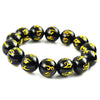 Natural Black Agate Beads Bracelet Fine GemStone Beaded Elastic Line Bracelet Men Jewelry Women Bracelet Can Drop Shipping
