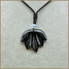 Natural Black Crystal Maple Leaves Pendant Necklace 8 Color Long Necklace Stone Necklace For Women Jewelry Wedding Beads Knotted