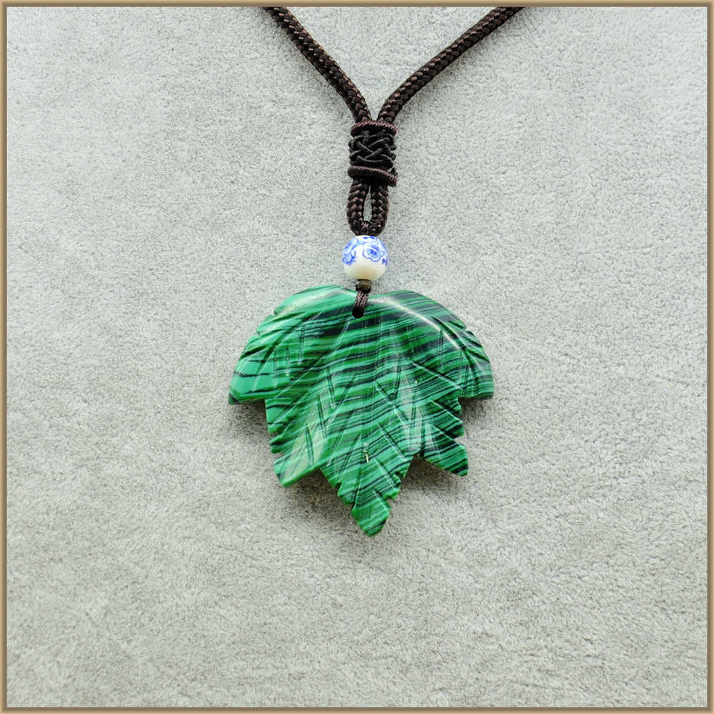 Natural Black Crystal Maple Leaves Pendant Necklace 8 Color Long Necklace Stone Necklace For Women Jewelry Wedding Beads Knotted