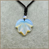Natural Black Crystal Maple Leaves Pendant Necklace 8 Color Long Necklace Stone Necklace For Women Jewelry Wedding Beads Knotted