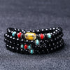 Natural Black Obsidian Turquoise Agate Bracelet Crystal Quartz Amulet Lucky Love Gift Energy Stone Healing Reiki Fine Jewelry