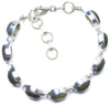 Natural Blue Fire Labradorite Handmade Unique 925 Sterling Silver Bracelet 6 3/4-7 3/4 Y0077