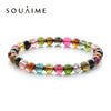 Natural Brazil Tourmaline Bracelet Women's Unicycle Bracelet Tourmaline Jewelry 5.5mm Charm Fine Jewelry Gifts For Women