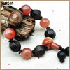 Natural Carnelian Tibetan Agate Beads Bracelets Crystal Men Women Black Obsidian Bracelet Natural Stone Beads Men Women Sieraden