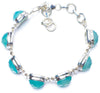 Natural Chalcedony Handmade Unique 925 Sterling Silver Bracelet 6 1/2-7 1/2 Y0880