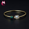 Natural Chalcedony Jade Bangles 100% 925 Sterling Silver Women's Bracelets Handmade Bangles Gemstone Fine Indian Jewelry YB66