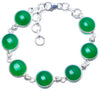 Natural Chrysoprase Handmade Unique 925 Sterling Silver Bracelet 7-8 1/4 Y0044