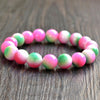 Natural Colorful Chalcedony Bracelets Fine GemStone Beaded Elastic Line Bracelet Men Jewelry Women Bracelet Can Drop Shipping