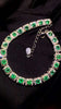 Natural Columbia emerald bracelet, boutique emerald, high cleanliness.Bare stone specification 3.5x3.5mm 925 silver