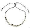 Natural Cowrie Shell Bracelet Necklace Set For Women Handmade Woven Boho Hawaii Beach Shell Adjustable Choker Girl Festival Gift
