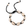 Natural Cowrie Shell Bracelet Necklace Set For Women Handmade Woven Boho Hawaii Beach Shell Adjustable Choker Girl Festival Gift