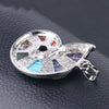 Natural Crystal Gem Conch Pendant Necklace Seven Chakra Energy Stone Yoga Meditation Jewelry Women's Jewelry Ball Bead Chain