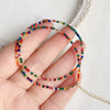 Natural Crystal Necklaces for Women Colorful Chakra 2mm Small Stone Beads Strand Choker Simple Crystal Collier Healing