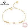 Natural Cultured Pearl Bracelet Gold Brace Lace for Young Lady Luxury Gift 100% 925 Sterling Silver Fine Jewerly