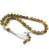 Natural Dragon Vein Stone Round Shape 33 Prayer beads Islamic Muslim Tasbih Allah