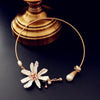 Natural Baroque Pearl Big Choker Necklace Handmade Adjustable Flower Collar Necklace For Women Gifts Luxury Jewelry