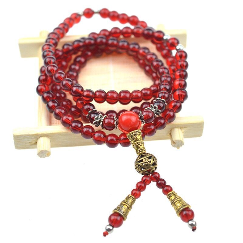 Natural Garnet Bracelet Men Bracelets For Women Red Multi-Layer Bracelet Wholesal Wine Red Bead Charm Jewelry Pulseras Mujer