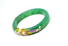 Natural Green Agate Painted Peacock Peony Flower Bracelet Fashion Temperament Jewelry Gems Accessories Gifts Wholesale