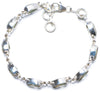 Natural Green Amethyst Handmade Unique 925 Sterling Silver Bracelet 6 3/4-7 1/2 Y0135