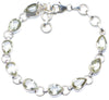 Natural Green Amethyst Handmade Unique 925 Sterling Silver Bracelet 7-7 3/4 Y0066