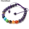 Natural Green Aventurine and Multi Stone Round Beads Chakra Bracelet Fashion Party Jewelry Gift