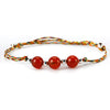 Natural Green Red Chalcedony Ethnic Adjustable Bracelet 925 Sterling Silver Beads Charm Bracelets for Lover Gift New Arrivals