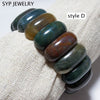 Natural Indian agate bracelet elastic cord bangle for women men party gift natural fashion beads jewelry