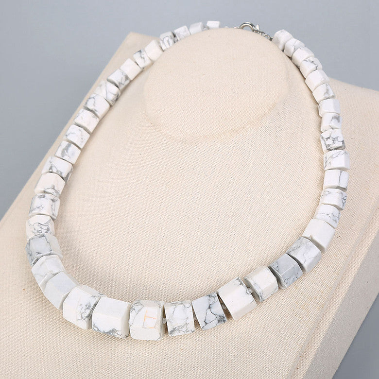 Natural Jade Women Necklace Ethnic Big Choker Natural Stone Knotted Statement Female Vintage Healing Pendant Bohemian Jewelry