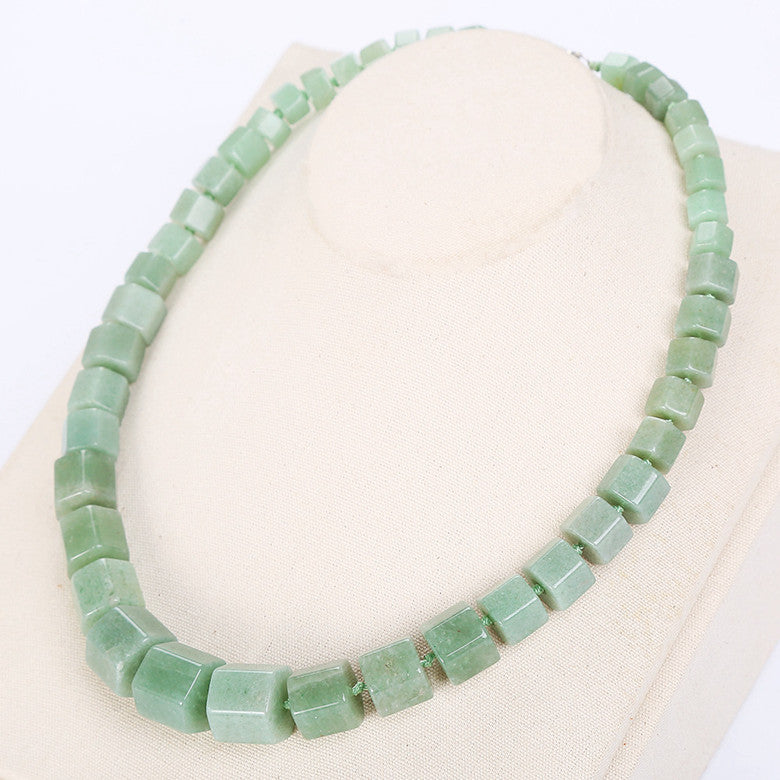 Natural Jade Women Necklace Ethnic Big Choker Natural Stone Knotted Statement Female Vintage Healing Pendant Bohemian Jewelry